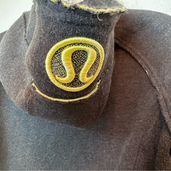 Lululemon RARE Scuba Raw Edge Round Hem Hoodie Jacket Zip Cotton Fleece Ribbed - Picture 4 of 15